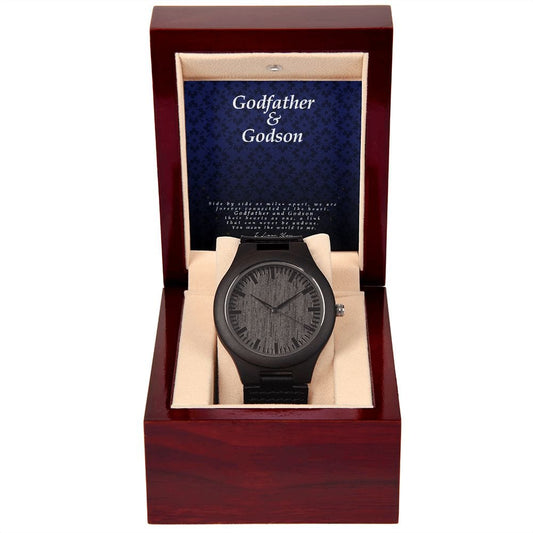 Godfather and Godson Gift, Watch with Message Card and Gift Box, Gift for Godson from Godfather, Watch for Him, Birthday Gift, Keepsake Watch