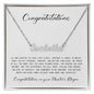 Congratulations on your Master's Degree, Custom Name Necklace, Personalized Jewelry for Her