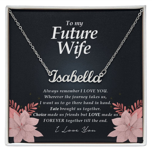 To My Future Wife, Custom Name Necklace, Personalized Jewelry for Her