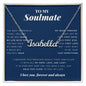 To My Soulmate, Custom Name Necklace, , Personalized Jewelry for Her