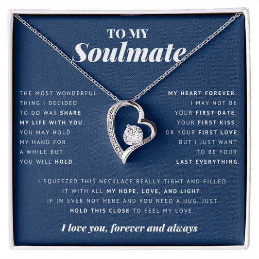 To My Soulmate, Forever Love Necklace 18K