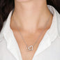 To my Badass Bonus Mom Gift, Interlocking Heart Necklace