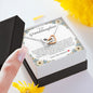 To My Granddaughter, Interlocking Heart Necklace