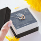 To My Beautiful Wife, Interlocking Heart Necklace
