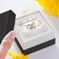 Interlocking Heart Necklace, Granddaughter Gift from Grandma / Grandpa