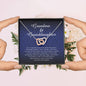 Grandma and Granddaughter Interlocking Heart Necklace