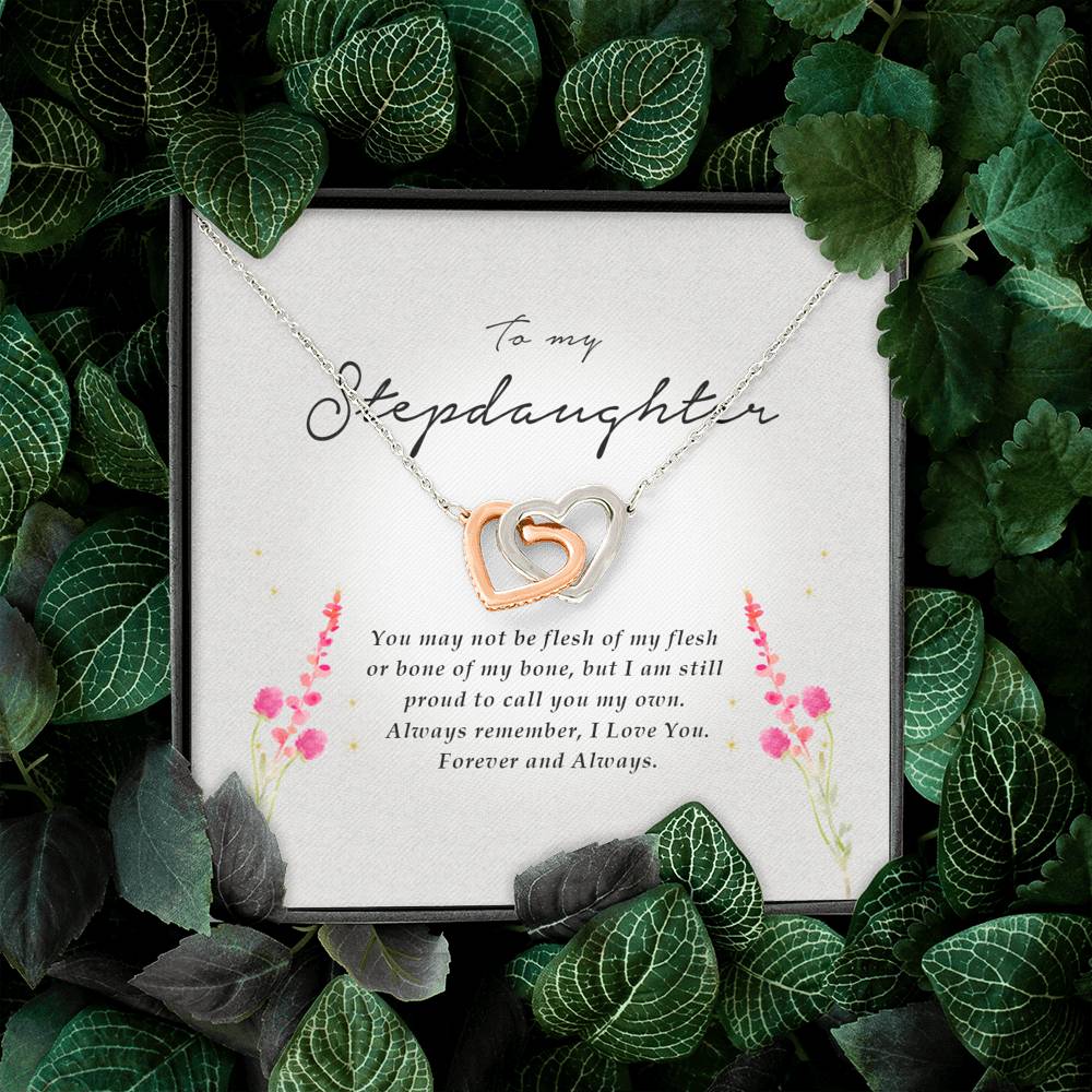 Stepdaughter Gift, Interlocking Heart Necklace