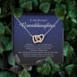 Interlocking Heart Necklace, To My Beautiful Granddaughter, With Love From Grandma / Grandpa