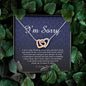 Interlocking Heart Necklace, I'm Sorry Card