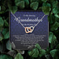 Interlocking Heart Necklace, To My Amazing Grandmother on My Wedding Day, Wedding Gift from Grandson, Gift from Groom
