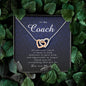 Interlocking Heart Necklace, Thank You Gift for Coach