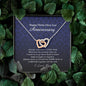 Interlocking Heart Necklace, 33 Year Anniversary Gift