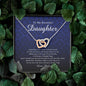 Interlocking Heart Necklace, To My Beautiful Daughter, With Love From Dad