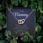 Interlocking Heart Necklace, Thank You Gift for Nanny