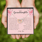 To My Granddaughter, Interlocking Heart Necklace