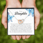 To My Daughter, Interlocking Heart Necklace