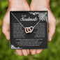 To My Soulmate, Interlocking Heart Necklace