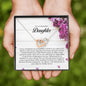 To My beautiful Daughter, Interlocking Heart Necklace