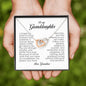 To My Granddaughter, Interlocking Heart Necklace