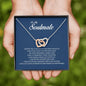 To My Soulmate, Interlocking Heart Necklace