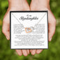To My Stepdaughter Gift, Interlocking Heart Necklace