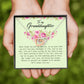 To My Granddaughter, Interlocking Heart Necklace