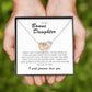 To My Bonus Daughter, Interlocking Heart Necklace