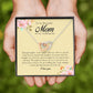 To My Beautiful Mom on My Wedding Day, Interlocking Heart Necklace