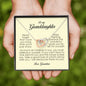 To My Granddaughter, Interlocking Heart Necklace