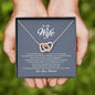 To My Wife, Interlocking Heart Necklace