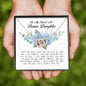 To My Smartass Bonus Daughter, Interlocking Heart Necklace