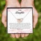 To My Daughter, Interlocking Heart Necklace