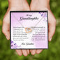 To My Granddaughter, Interlocking Heart Necklace