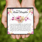 To My Bonus Daughter, Interlocking Heart Necklace