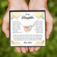 To My Daughter, Interlocking Heart Necklace