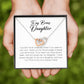 To My Bonus Daughter, Interlocking Heart Necklace