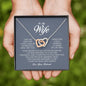 To My Wife, Interlocking Heart Necklace