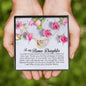 To My Bonus Daughter, Interlocking Heart Necklace