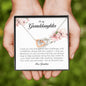 To My Beautiful Granddaughter, Interlocking Heart Necklace