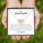 To My Granddaughter, Interlocking Heart Necklace, Gift from Grandma