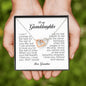 To My Granddaughter, Interlocking Heart Necklace