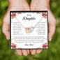 To My Daughter, Interlocking Heart Necklace, Gift from Dad