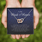 Interlocking Heart Necklace, To My Maid of Honor