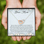 Dear Mom Gift, Interlocking Heart Necklace