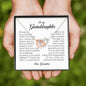 To My Granddaughter, Interlocking Heart Necklace