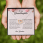 To My Granddaughter, Interlocking Heart Necklace