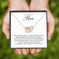 To My Beautiful Mom, Interlocking Heart Necklace