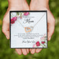 To My Adorable Mom, Interlocking Heart Necklace
