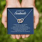 To My Soulmate, Interlocking Heart Necklace