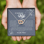 To My Beautiful Wife, Interlocking Heart Necklace